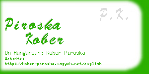 piroska kober business card